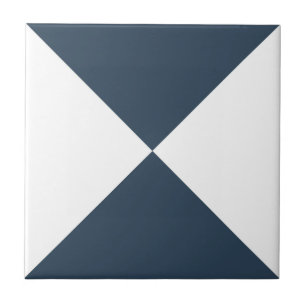 Modern Abstract Blauw Geometrisch Driehoekpatroon Tegeltje