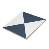 Modern Abstract Blauw Geometrisch Driehoekpatroon Tegeltje (Zijkant)