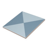 Modern Abstract Blauw Geometrisch Driehoekpatroon Tegeltje (Zijkant)