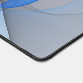 Modern Abstract Blauw Grijs Fractal Art Graphic Bureaumat (Hoek)