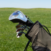 Modern Abstract Blauw Grijs Fractal Art Graphic Golfheadcover (Insitu)