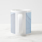 Modern Abstract Blauw Grijs Fractal Art Graphic Grote Koffiekop (Achterkant)