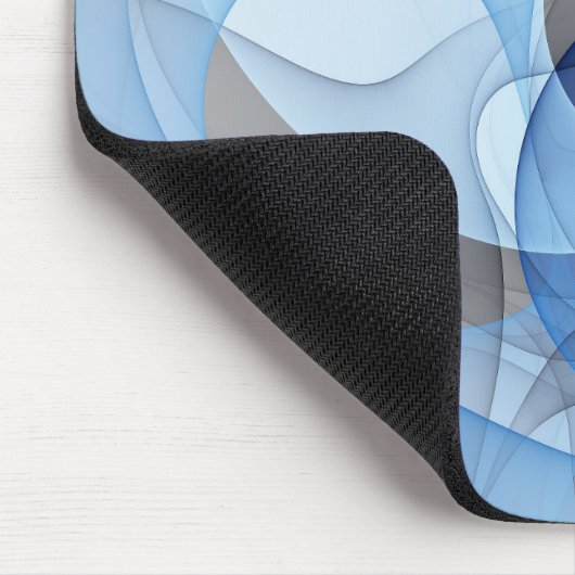 Modern Abstract Blauw Grijs Fractal Art Graphic Muismat (Hoek)