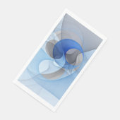 Modern Abstract Blauw Grijs Fractal Art Graphic Servet (Hoek)