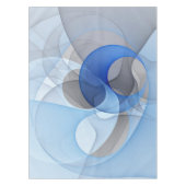 Modern Abstract Blauw Grijs Fractal Art Graphic Tafelkleed (Voorkant)
