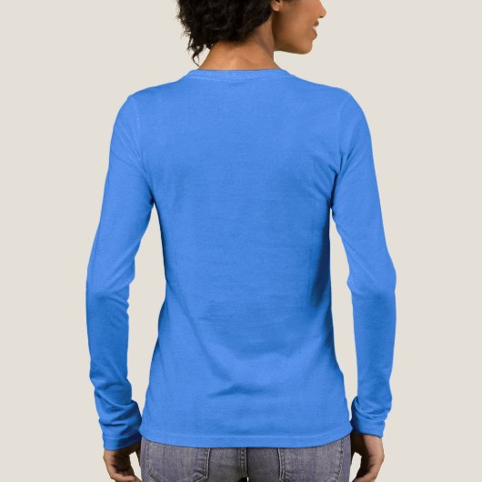 Modern Abstract Blauw Grijs Fractal Art Graphic Tri-Blend Shirt (Achterkant)