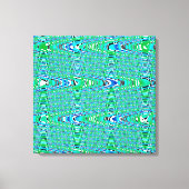 Modern Abstract blauw groen golfpatroon Canvas Afdruk (Voorkant)