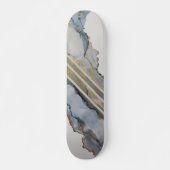 Modern Abstract blauw inktontwerp Persoonlijk Skateboard (Voorkant)