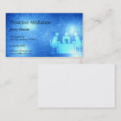 Modern Abstract blauw Kantoor Visitekaartje (Voorkant / Achterkant)