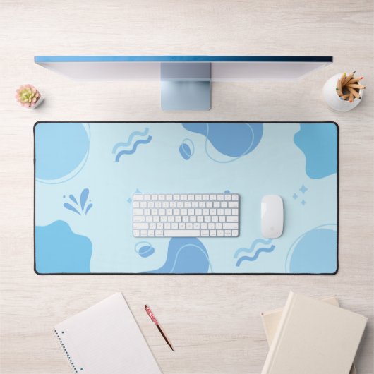 Modern Abstract blauw minimalistisch Bureaumat (Kantoor 1)