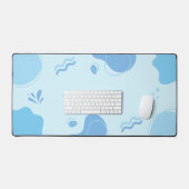Modern Abstract blauw minimalistisch Bureaumat (Keyboard & Muis)