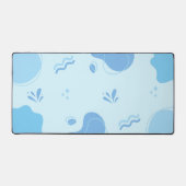 Modern Abstract blauw minimalistisch Bureaumat (Voorkant)