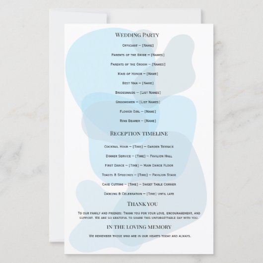 Modern Abstract blauw minimalistische artistieke b (Achterkant)