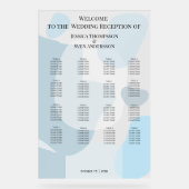 Modern Abstract blauw minimalistische artistieke b Acryl Bord (Voorkant)