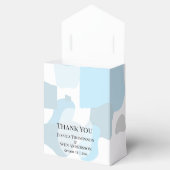 Modern Abstract blauw minimalistische artistieke b Bedankdoosjes (Geopend)