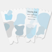 Modern Abstract blauw minimalistische artistieke b Bedankdoosjes (Ongevouwen)