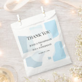 Modern Abstract blauw minimalistische artistieke b Bedankzakje (Geknipt)