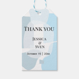 Modern Abstract blauw minimalistische artistieke b Cadeaulabel
