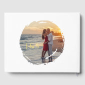 Modern Abstract blauw minimalistische artistieke b Gastenboek (Achterkant)