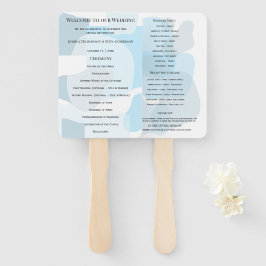 Modern Abstract blauw minimalistische artistieke b Handwaaier