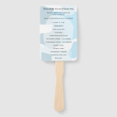 Modern Abstract blauw minimalistische artistieke b Handwaaier (Voorkant)