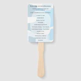 Modern Abstract blauw minimalistische artistieke b Handwaaier