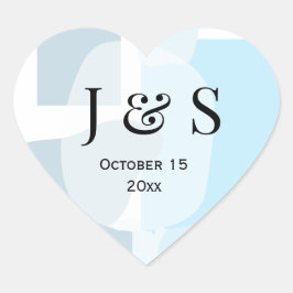 Modern Abstract blauw minimalistische artistieke b Hart Sticker