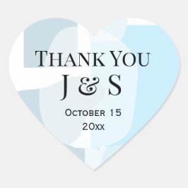 Modern Abstract blauw minimalistische artistieke b Hart Sticker