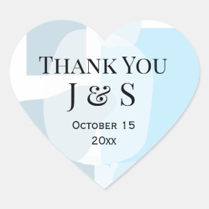 Modern Abstract blauw minimalistische artistieke b Hart Sticker