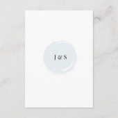 Modern Abstract blauw minimalistische artistieke b Informatiekaartje (Achterkant)