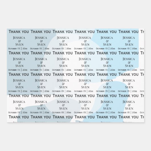 Modern Abstract blauw minimalistische artistieke b Inpakpapier Vel (Voorkant)