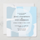 Modern Abstract blauw minimalistische artistieke b Kaart (Voorkant)