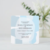 Modern Abstract blauw minimalistische artistieke b Kaart (Staand voorkant)