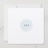 Modern Abstract blauw minimalistische artistieke b Kaart (Achterkant)