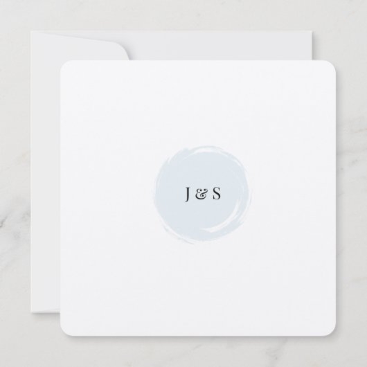 Modern Abstract blauw minimalistische artistieke b Kaart (Achterkant)