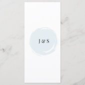 Modern Abstract blauw minimalistische artistieke b Menu (Achterkant)