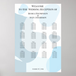 Modern Abstract blauw minimalistische artistieke b Poster