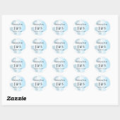 Modern Abstract blauw minimalistische artistieke b Ronde Sticker (Vel)