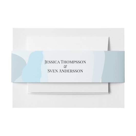 Modern Abstract blauw minimalistische artistieke b Uitnodigingen Wikkel (Voorkant Voorbeeld)