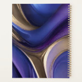 Modern Abstract-Blauw Paarse en Goud- Planner (Achterkant)