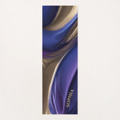 Modern Abstract-Blauw, Paarse en Goud- Yogamat (Voorkant)