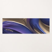 Modern Abstract-Blauw, Paarse en Goud- Yogamat (Voorkant (horizontaal))