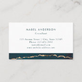 Modern Abstract blauw petroleuf Visitekaartje (Achterkant)