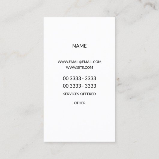 Modern Abstract Blauw Schwarze Linien Visitekaartje (Achterkant)