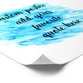 modern abstract blauw verfontwerp voegt uw offerte poster (Hoek)