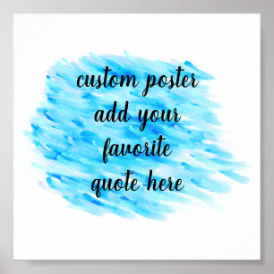 modern abstract blauw verfontwerp voegt uw offerte poster