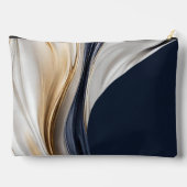 Modern Abstract blauw wit en goud Etui (Achterkant)
