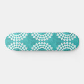 Modern Abstract blauw wit Mandala Pattern Persoonlijk Skateboard (Horizontaal)