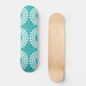 Modern Abstract blauw wit Mandala Pattern Persoonlijk Skateboard (Voorkant)