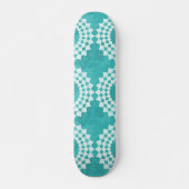 Modern Abstract blauw wit Mandala Pattern Persoonlijk Skateboard (Voorkant)